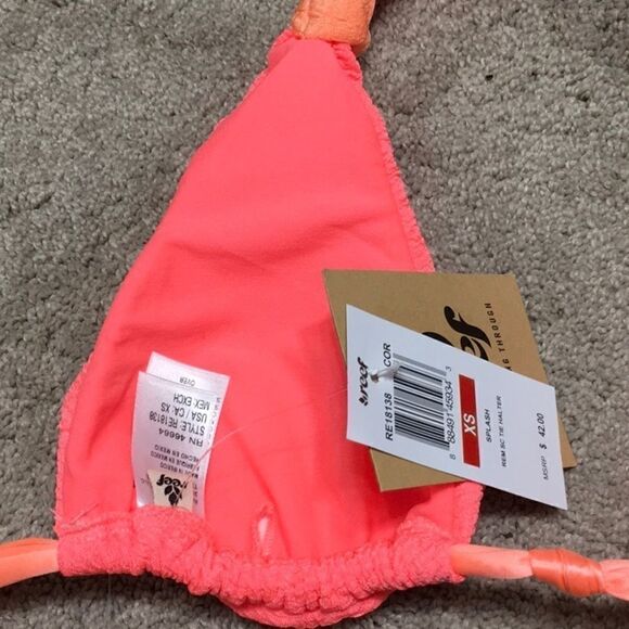 HOBIE neon splash string bikini top. NWT - Picture 4 of 6